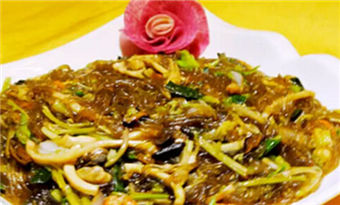 Seafood noodles, 海鲜焖冬粉