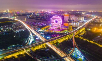 Nighttime views of Guangzhou up high