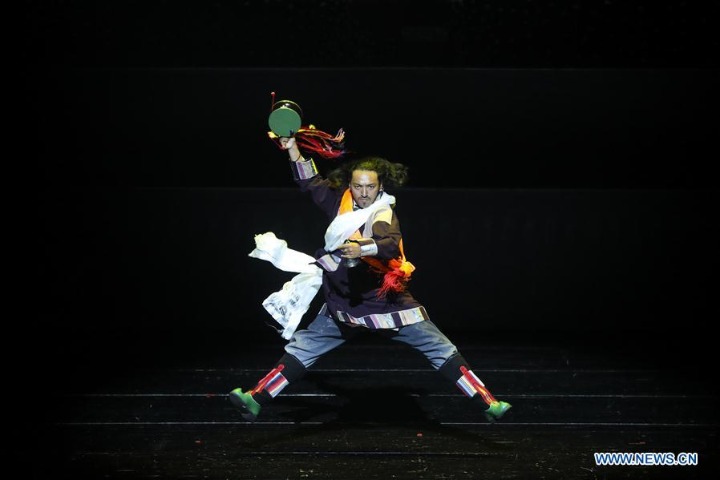 Dance drama featuring Guozhuang dance performed in Lanzhou, NW China