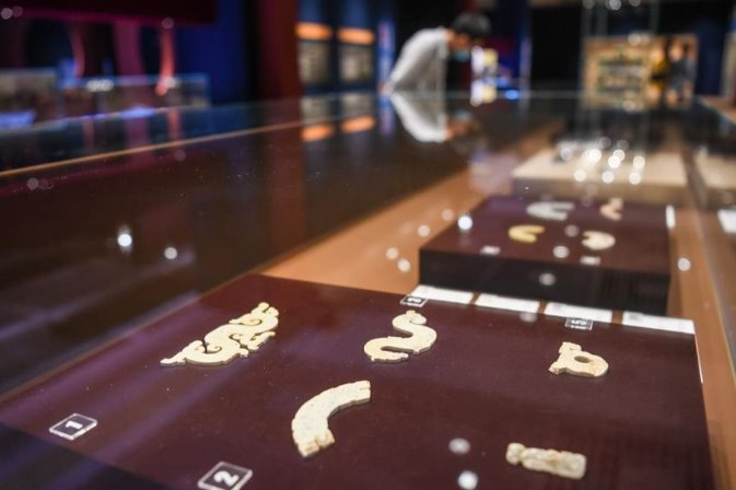 Cultural relics exhibited at Nanjing Museum