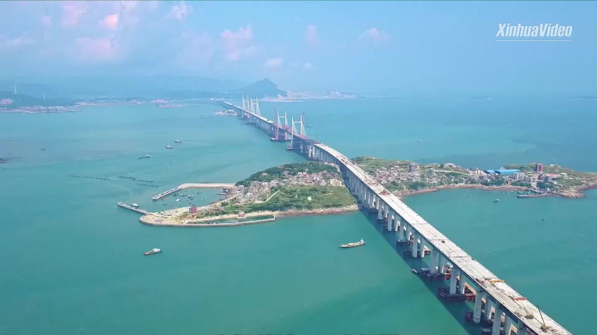 Pingtan Strait Road-rail Bridge's highway section to open to traffic in May