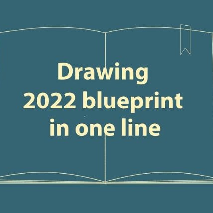 Drawing 2022 blueprint in one line