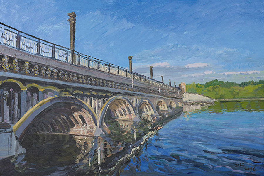 Oil painter's new works express feelings for home city
