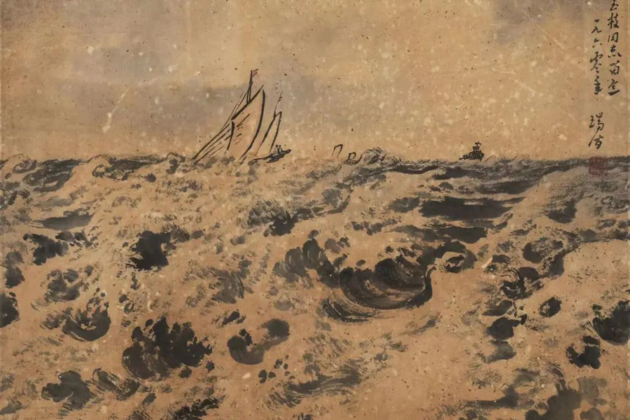 Paintings of the Yellow River on exhibit in Inner Mongolia
