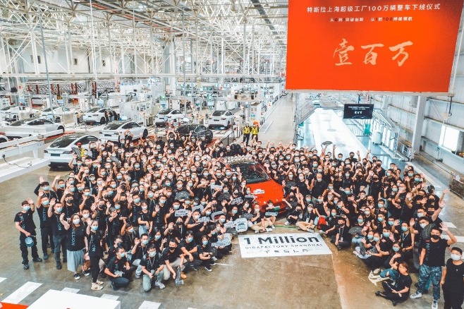 One millionth Shanghai-made Tesla rolls off assembly line