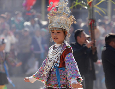 Miao people celebrate Manghao Festival in Guangxi
