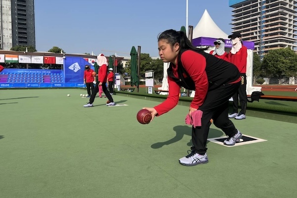 Quzhou athletes shine at lawn bowls event of Asian Para Games