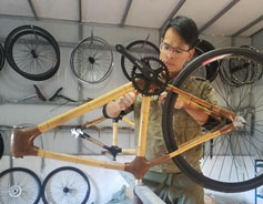 Entrepreneur boosts hometown economy with bamboo bicycles