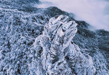 The snowy wonderland of Fanjing Mountain attracts visitors despite coldness