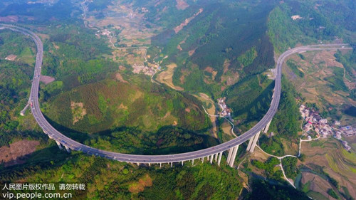 Lahui Bridge from the air