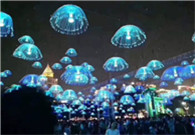Gorgeous light show on display in Yantai Golden Beach 