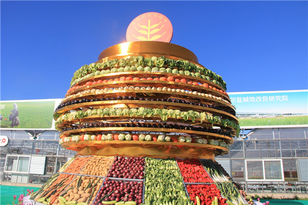 Agricultural products on display during the Chinese Farmers’ Harvest Festival held in Hohhot, North China’s Inner Mongolia autonomous region on Sept 21.jpg