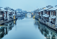 First snow paints Wuxi white