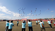 In pics: Intl kite flying festival held in Zhoushan