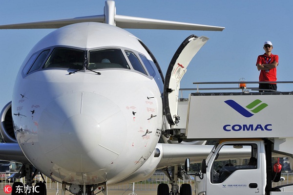 ARJ21-700 jetliner delivered in Nantong 