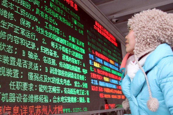 Job fairs sprouting up around eastern China