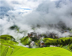 Scenery of terraced fields in S China's Guangxi