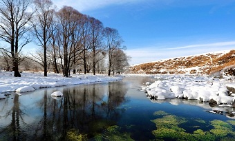 Unfrozen River in Inner Mongolia