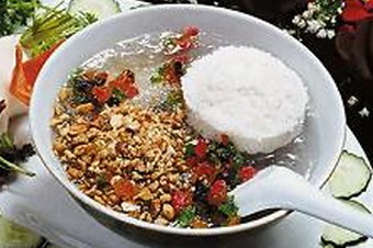 Porridge with glutinous rice cake