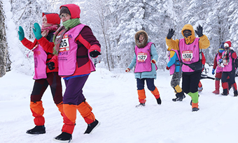 Marathon in snowy wonderland