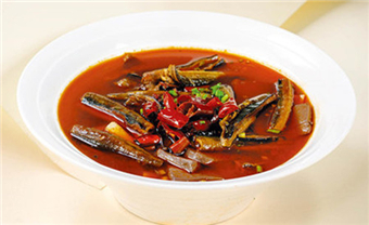 Stewed eel (黄焖鳝鱼, huang men shan yu)