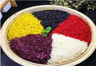 Wuming five-color glutinous rice (武鸣五色糯米饭/Wuming Wuse Nuomifan)