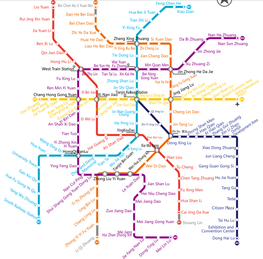 Tianjin Metro Map | govt.chinadaily.com.cn