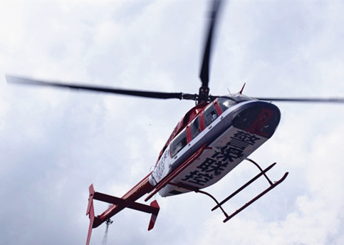 Sanya's first police helicopter starts air patrol