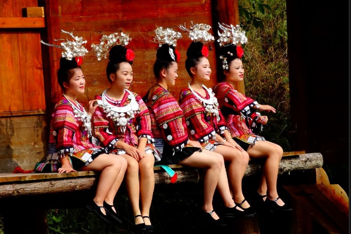 'Mini-skirt' Miao fashions in Guizhou
