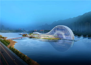 Elegant 'horizontal zither' planned for Hengqin river