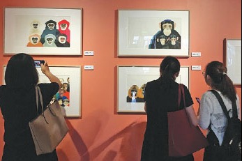 British illustrative author apes artistic masters with Beijing exhibition