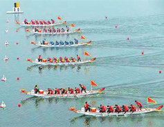 Dragon boat races begin in Taiyuan