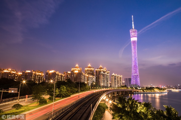 Guangzhou releases map for nighttime consumption