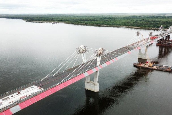 First highway bridge connecting China and Russia under construction