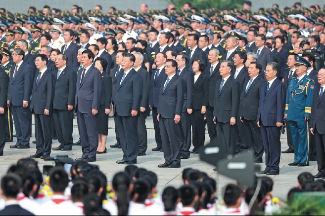 Nation's heroes honored at solemn Beijing events