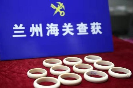 Lanzhou customs seizes over 3kg of endangered species products