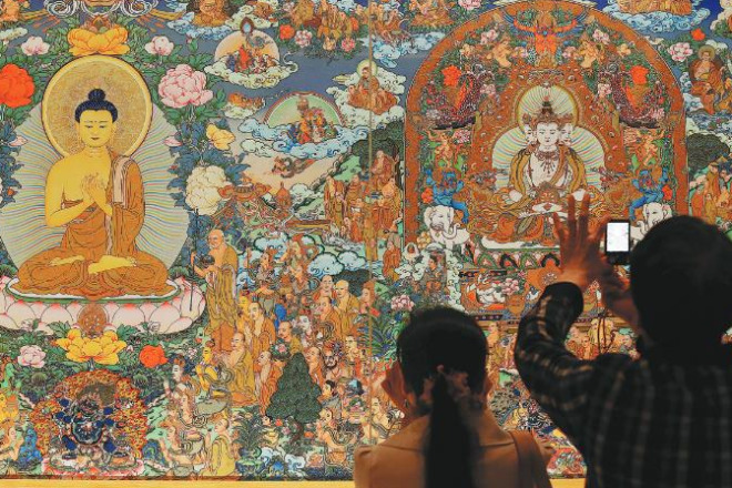 Thangka master paints picture of peace at UN headquarters