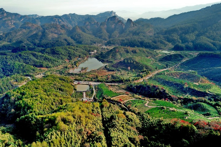 Winter view of Wuyi Mountain in SE China's Fujian