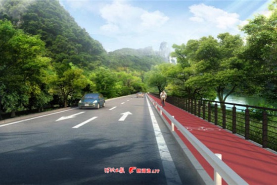 Construction of Jinchengjiang cycling path in full swing