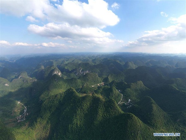 Scenery of Qibainong national geopark in Guangxi