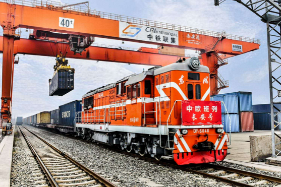 New China-Europe freight train leaves Xi'an