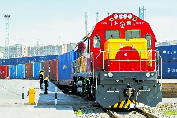 China-Mongolia border port sees surge in China-Europe freight trains