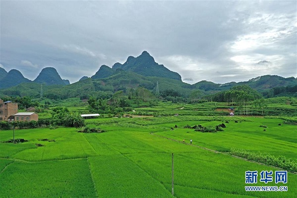 Idyllic scenery of Huanjiang Maonan autonomous county