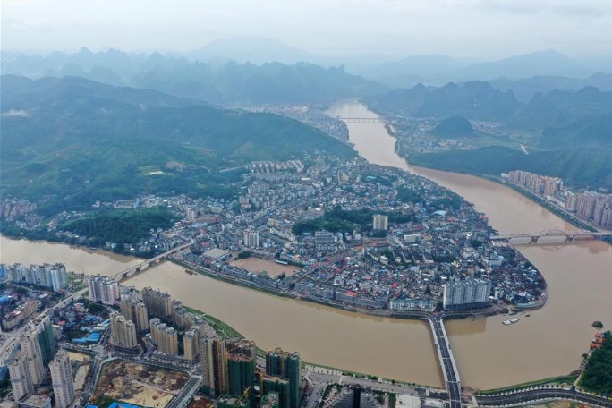 Chinese authorities allocate relief materials for flood-hit Guangxi