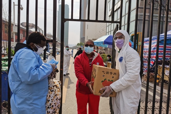 International 'Iron Man' team helps epidemic fight on Wuhan campus