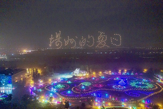 Yangzhou stages dazzling light shows