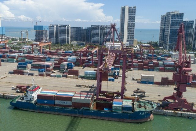 South China's Hainan free trade port launches first inter-continental shipping line