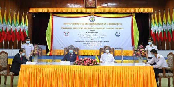 China, Myanmar sign MoU on feasibility study of Mandalay-Kyaukphyu railway