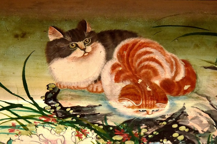 Cats brought to life in paintings in Summer Palace