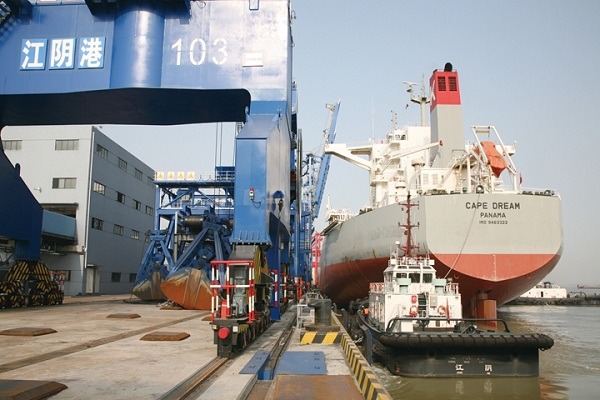 Cargo throughput of Jiangyin Port reaches 256 million tons